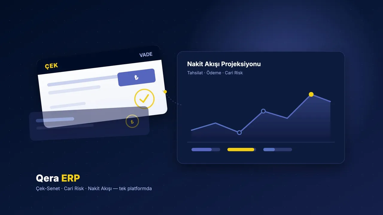 ERP ile Çek-Senet ve Cari Risk Yönetimi: Nakit Akışını Koruyun — kapak görseli