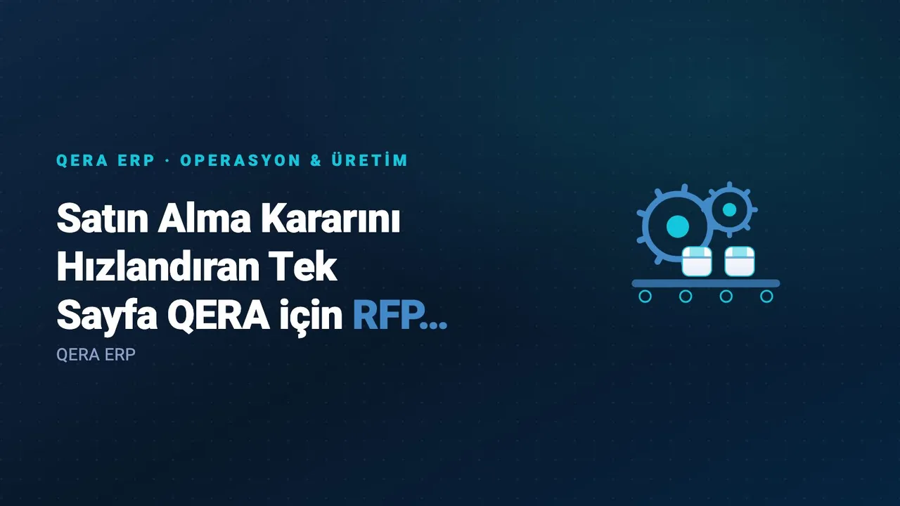 Satın Alma Kararını Hızlandıran Tek Sayfa QERA için RFP (Teklif İsteme) Şablonu — kapak görseli